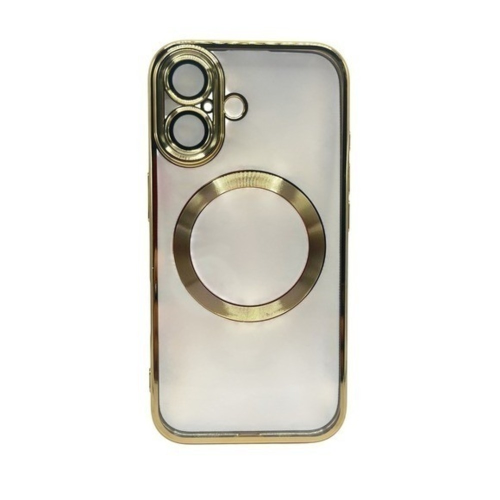 iPhone 16 Clear Protective Case Gold Metallic Trim NEW‎